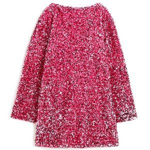 H&M Pink Sequin Dress with Large Pink Bow
